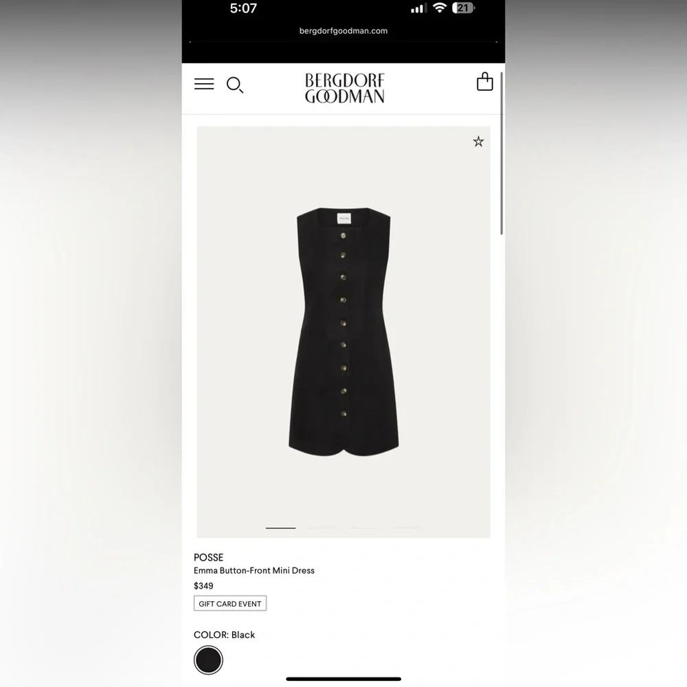 Posse black linen dress - Picture 4 of 4